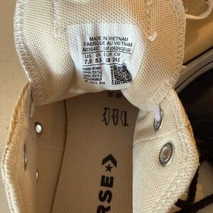 Converse Cream High-Top Sneakers
